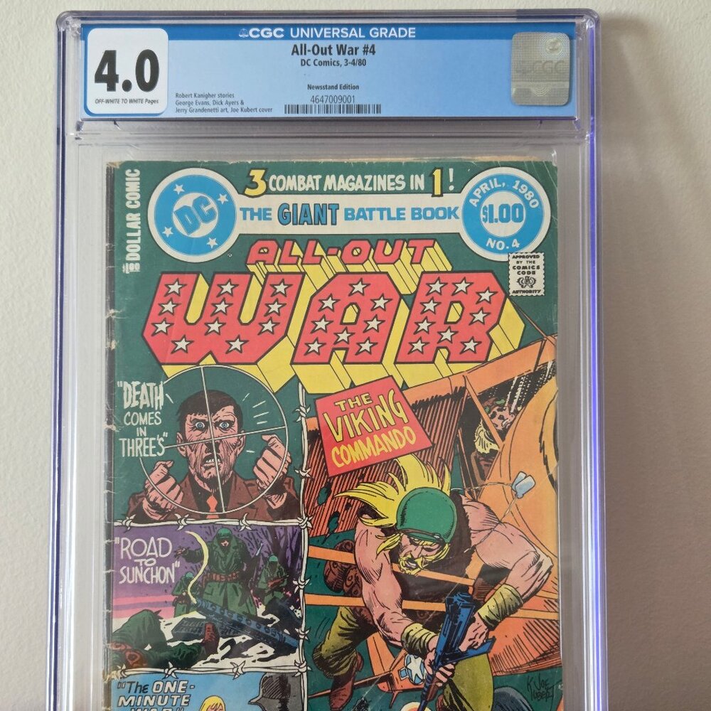 GRADED AND SEALED, 1980, ALL OUT WAR, ISSUE #4!!!